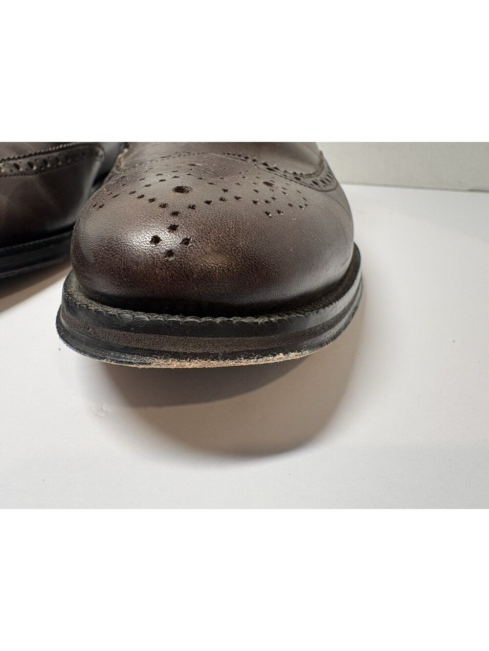 Cole Haan Men's Brown Leather Wingtip Brogue Oxford Dress Shoes US 10 M - Picture 6 of 11